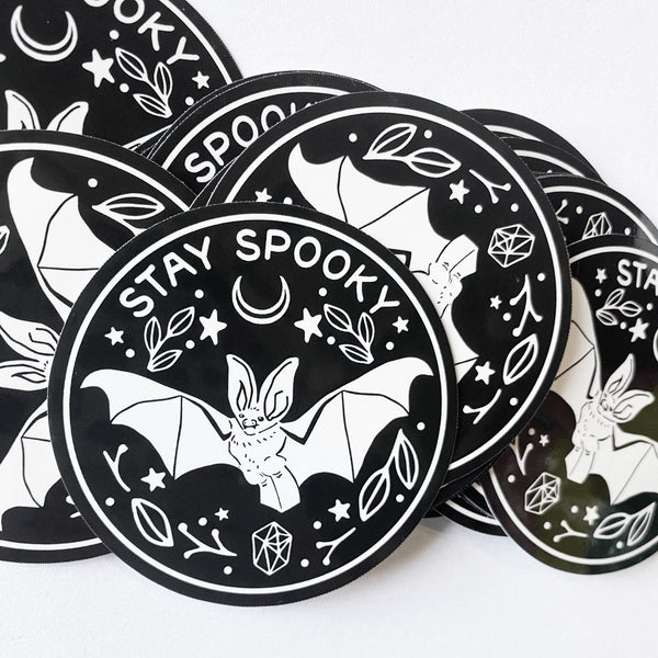 Stay Spooky Bat Vinyl Sticker