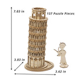 The Little Prince and Leaning Tower of Pisa DIY Wooden Puzzle