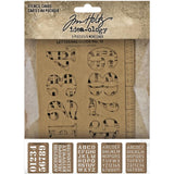 Idea-Ology Stencil Cards 5.375"X3.75" 5/Pkg Tim Holtz