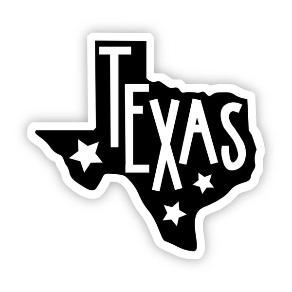 Texas With Stars Vinyl Sticker