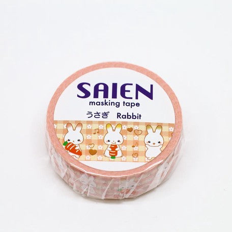 Cute Animal Washi Tape Saien Japanese Panda Rabbit Dog for Card Making