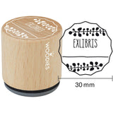 Exlibris 2 Woodies Mounted Rubber Stamp 1.35"