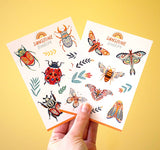Wild Wings Moths Sticker Sheet
