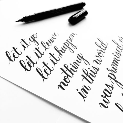 brush lettering a