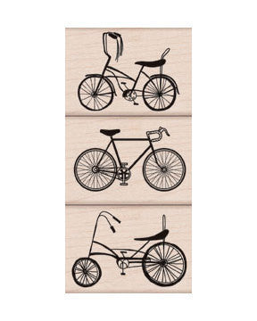 Three Bikes Stamp Set