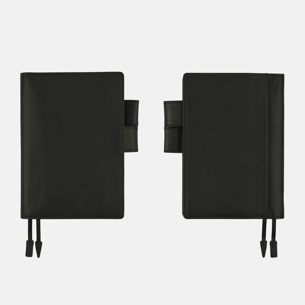 Hobonichi A6 Spring Techo 2022 Leather TS Basic Black - Book & Cover Set