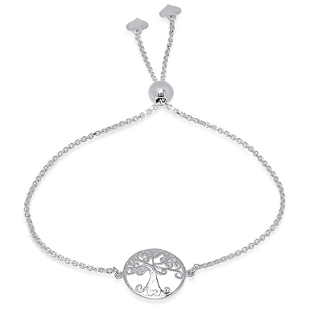 Ladies Sterling Silver Tree Of Life Bolo Bracelet/XBR-124-SS – Jimmy's ...