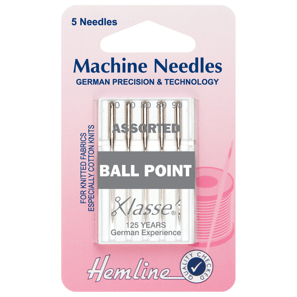 Klasse Sewing Machine Needles - Ball Point Assorted H101.99 - The Fabric Bee