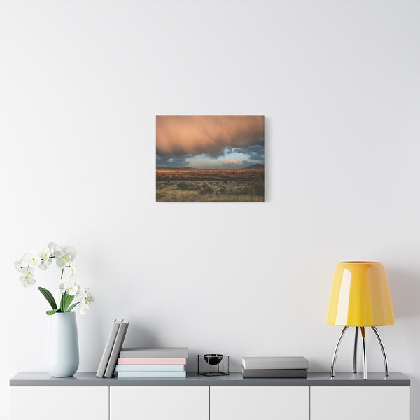 Storm Over the Desert - Matte Canvas Print - Ready to Hang Art - New Mexico