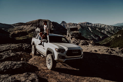 Merritt catching some views atop his rig