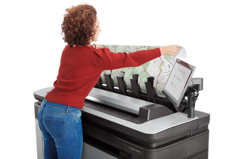 HP DesignJet XL3600 integrated 100-page stacker