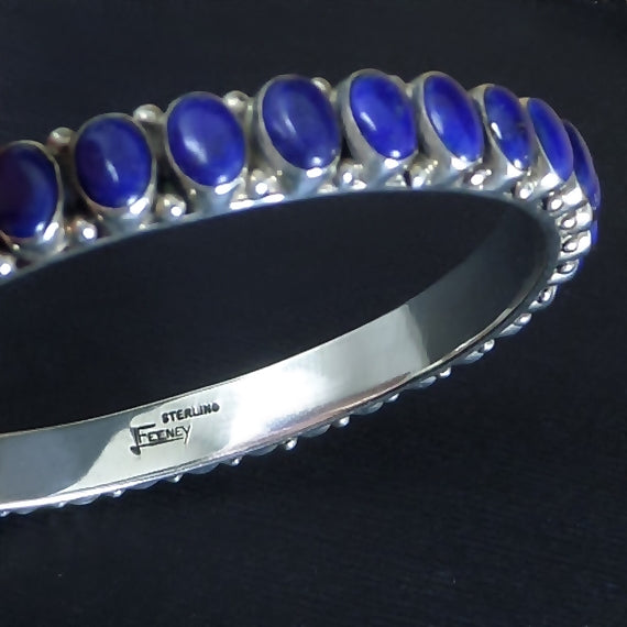 LEO FEENEY Sterling Lapis Lazuli Southwestern BANGLE Bracelet – Years After