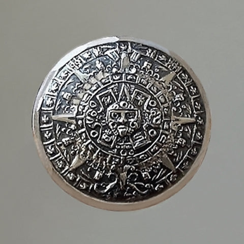 Vintage Mexican STERLING Silver MAYAN Calendar Brooch - Years After
