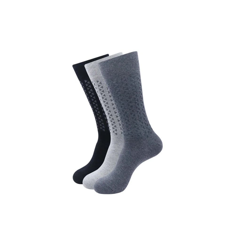 Neiwai Men’s Mid-Calf Socks (3-Pack) | Black/White/Gray | Warm | Warm & Cozy | Minimalist | Cozy | Cotton/Polyester