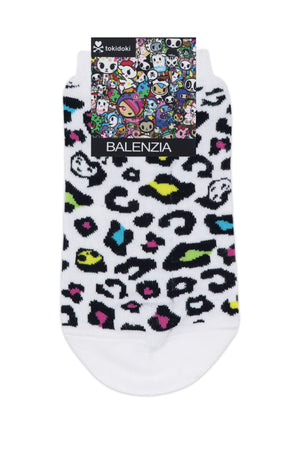 
            
                Load image into Gallery viewer, Balenzia x tokidoki pattern leo lowcut socks for women (Pack of 1 Pair/1U) (Free Size)- White - Balenzia
            
        