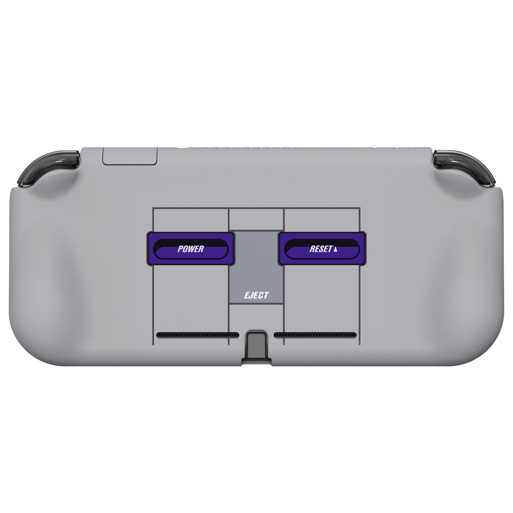PlayVital ZealProtect Glossy Protective Case for Nintendo Switch Lite, Hard Shell Ergonomic Grip Cover for Switch Lite w/Screen Protector & Thumb Grip Caps & Button Caps - Classics SNES Style - PSLYY7002