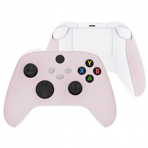 eXtremeRate Soft Touch Cherry Запасной корпус ручек Blossoms Pink для геймпада Xbox Series X, нестандартные боковые панели Панели передней панели корпуса Лицевая панель корпуса для геймпада Xbox Series S — геймпад в комплект не входит — ZX3P312