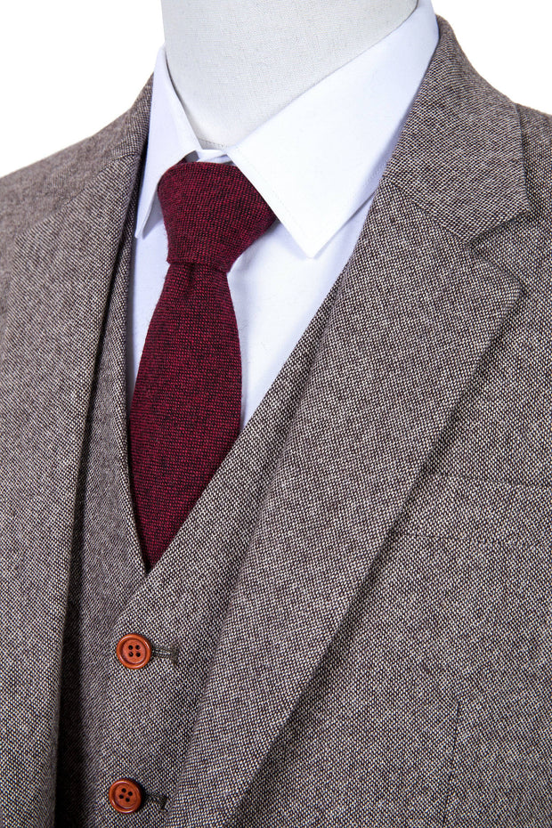Classic Brown Barleycorn Tweed 2 Piece – Empire Outlet