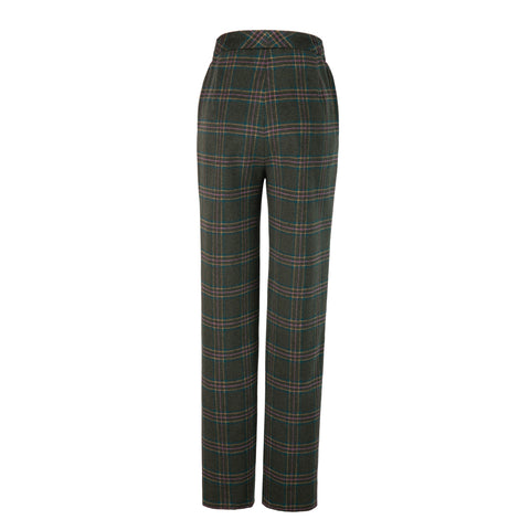 Womens tweed High Waisted Wide Leg Trousers  Sumissura