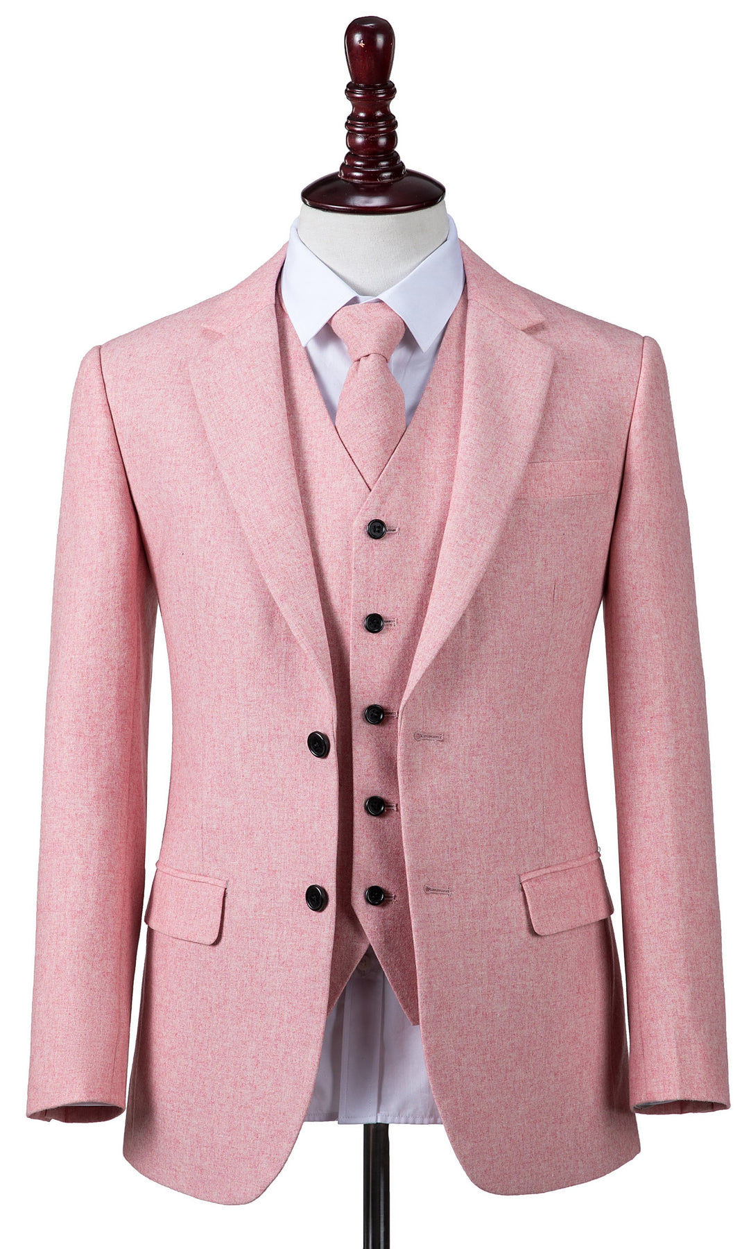 Pink Twill Tweed 3 Piece Suit – Empire Outlet