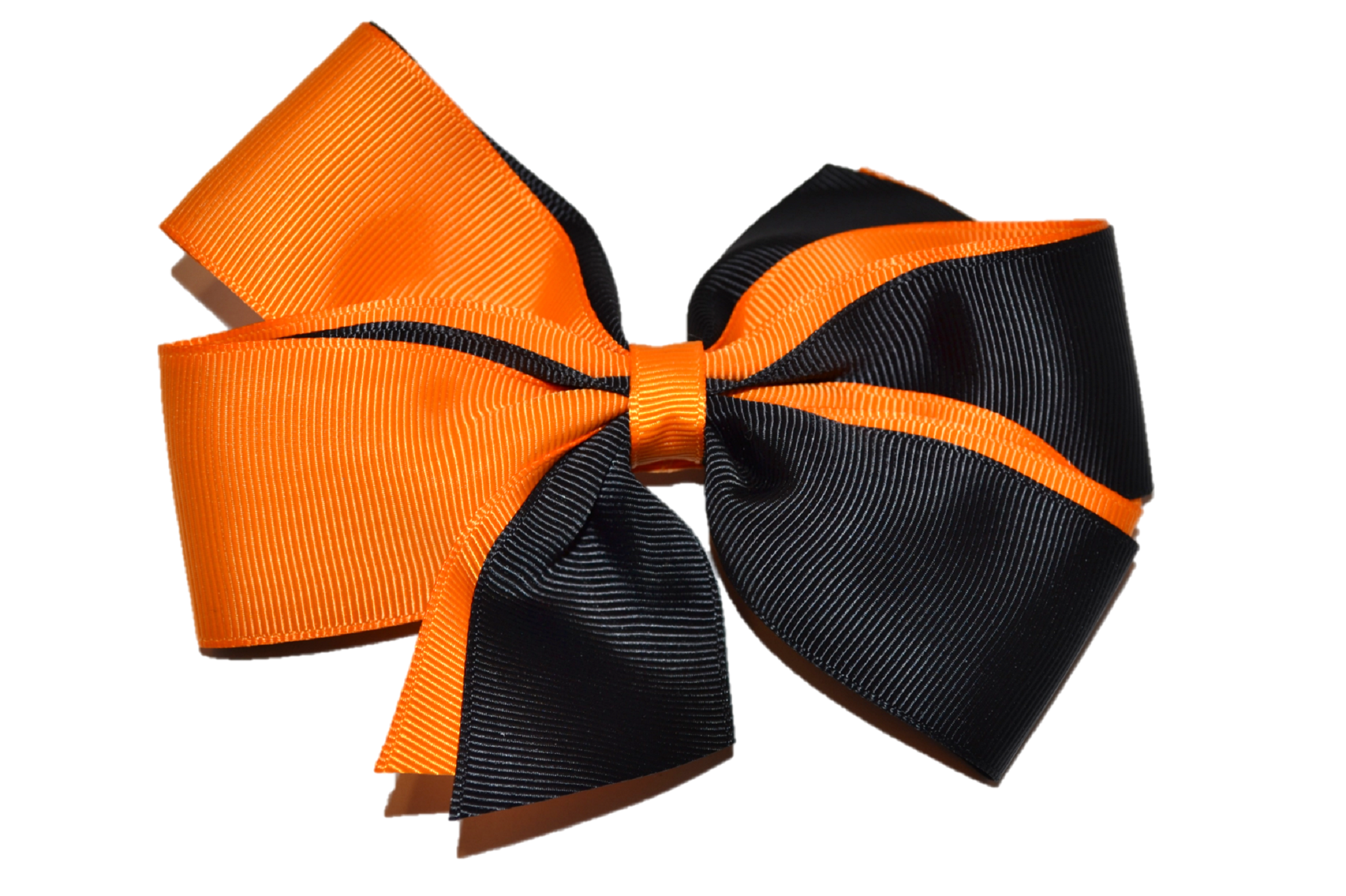 Large Orange Black Hair Bow Dream Lily Designs