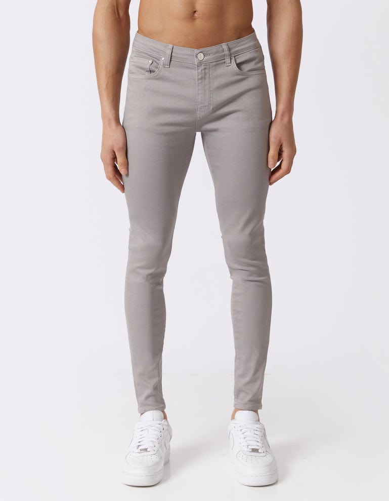 COLOURED DENIM - ICE GREY