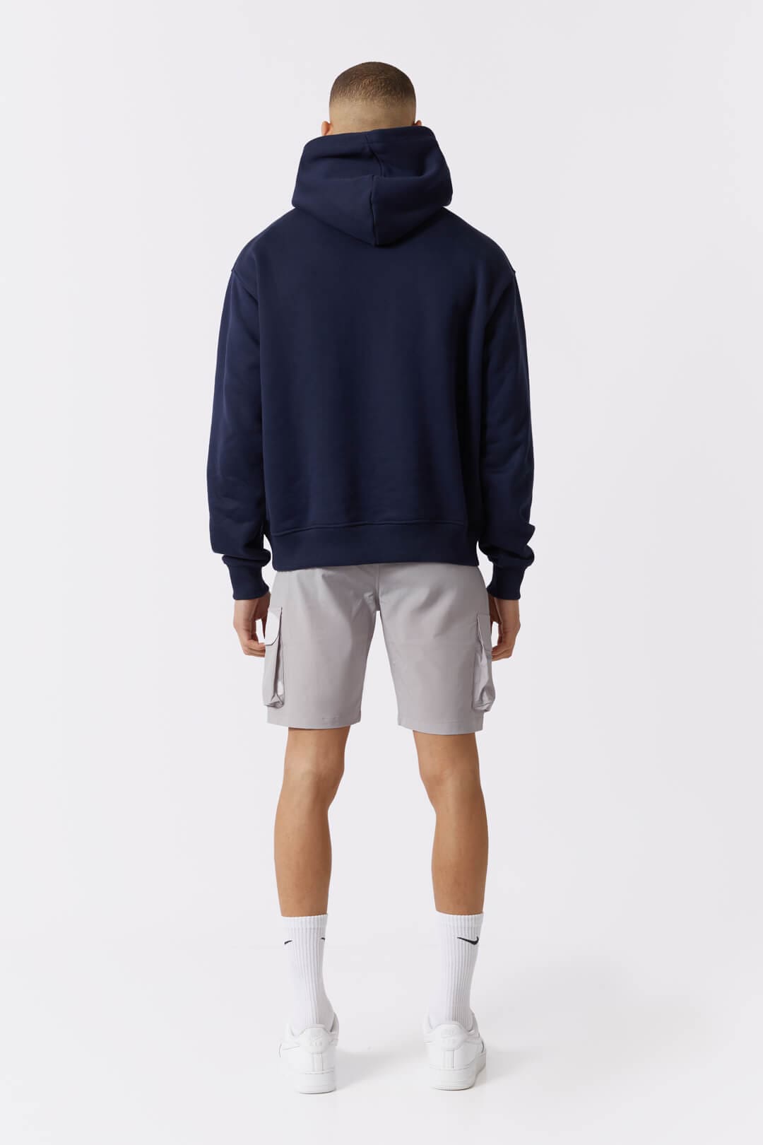 SCRIPT LOGO PUFF PRINT HOODIE - DEEP NAVY