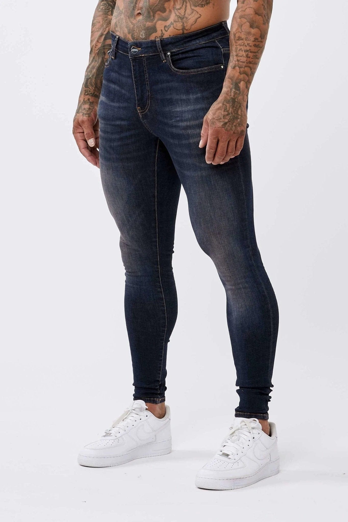 CLASSIC INDIGO BLUE SPRAY ON JEANS