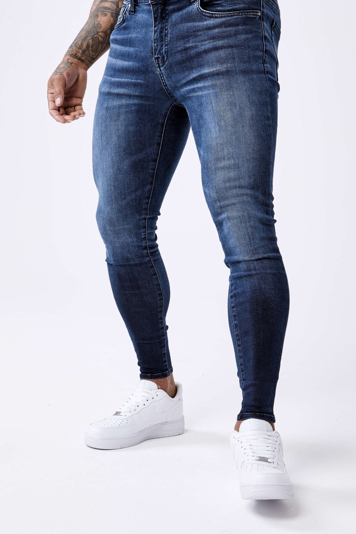 DARK INDIGO FADE WASH - SPRAY-ON JEANS