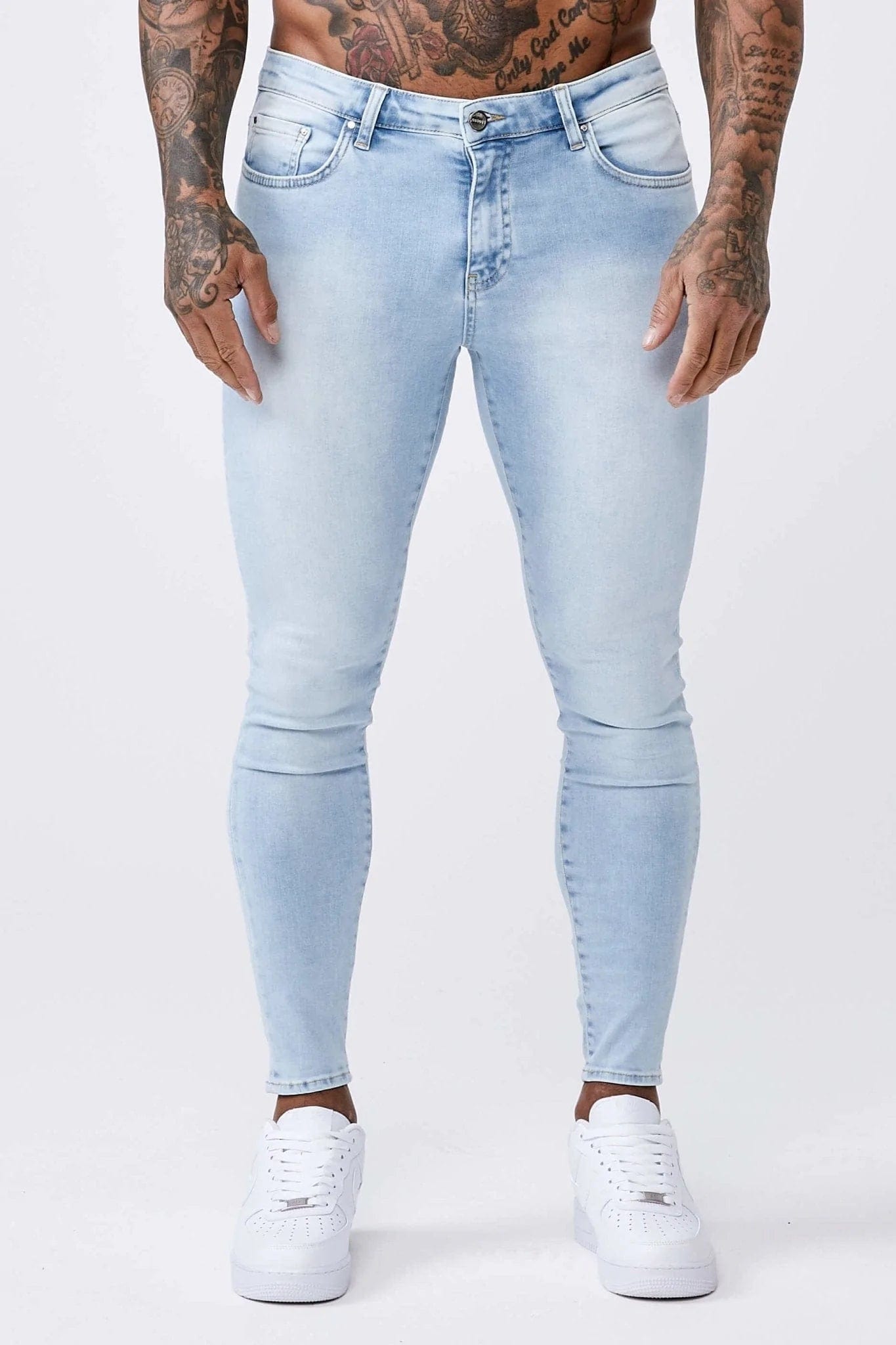 PALE BLUE WASH - SPRAY-ON JEANS