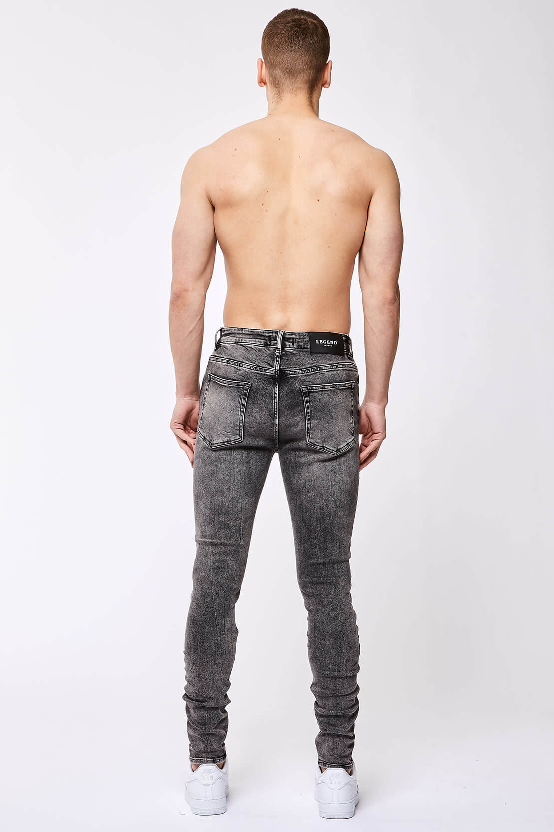 SKINNY FIT JEANS - ACID GREY WASH