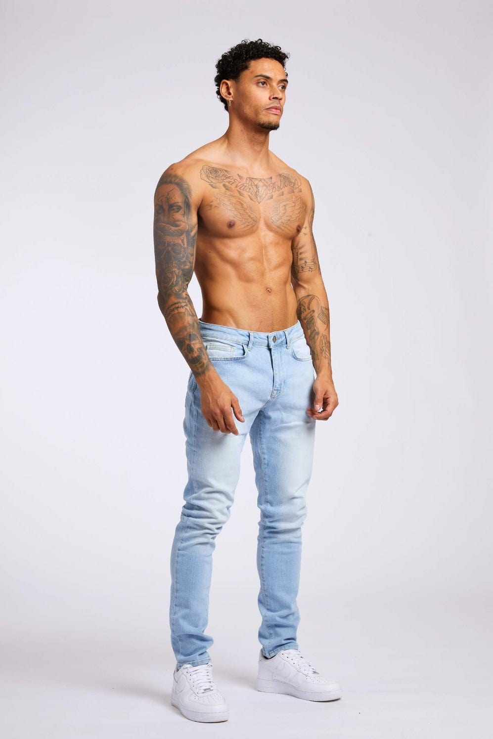 SKINNY FIT JEANS - LIGHT BLUE WASH