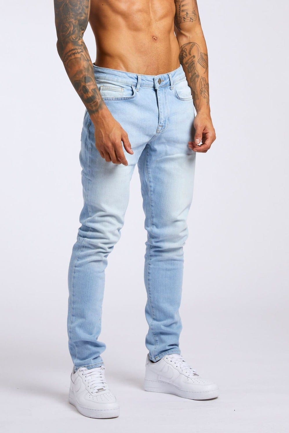 SKINNY FIT JEANS - LIGHT BLUE WASH