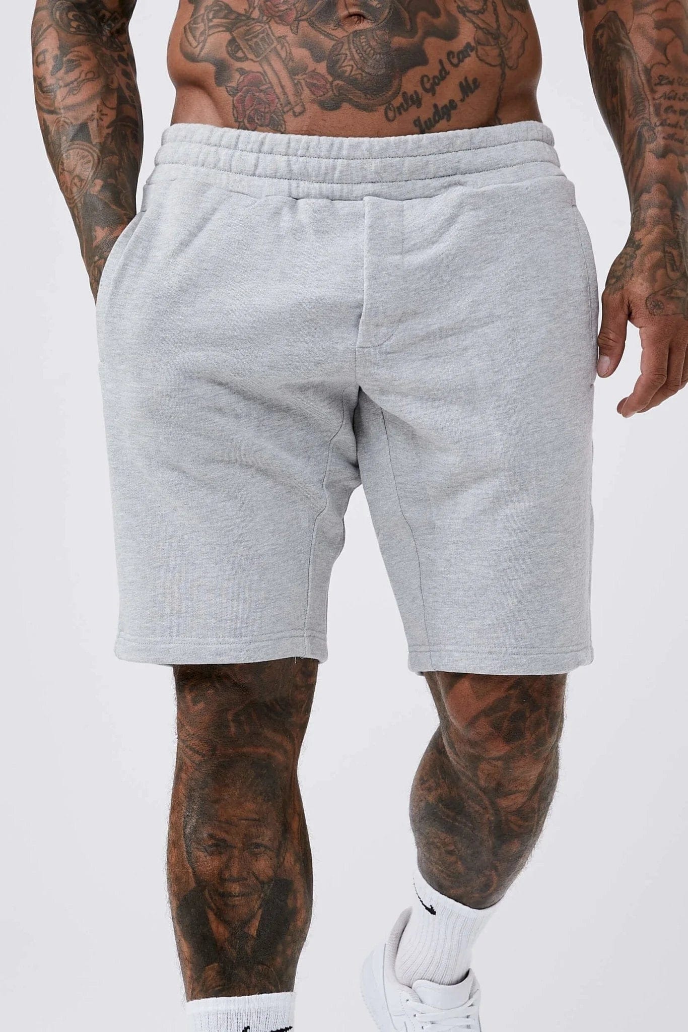 LEGEND* BASICS SWEATSHORT - GREY MARL