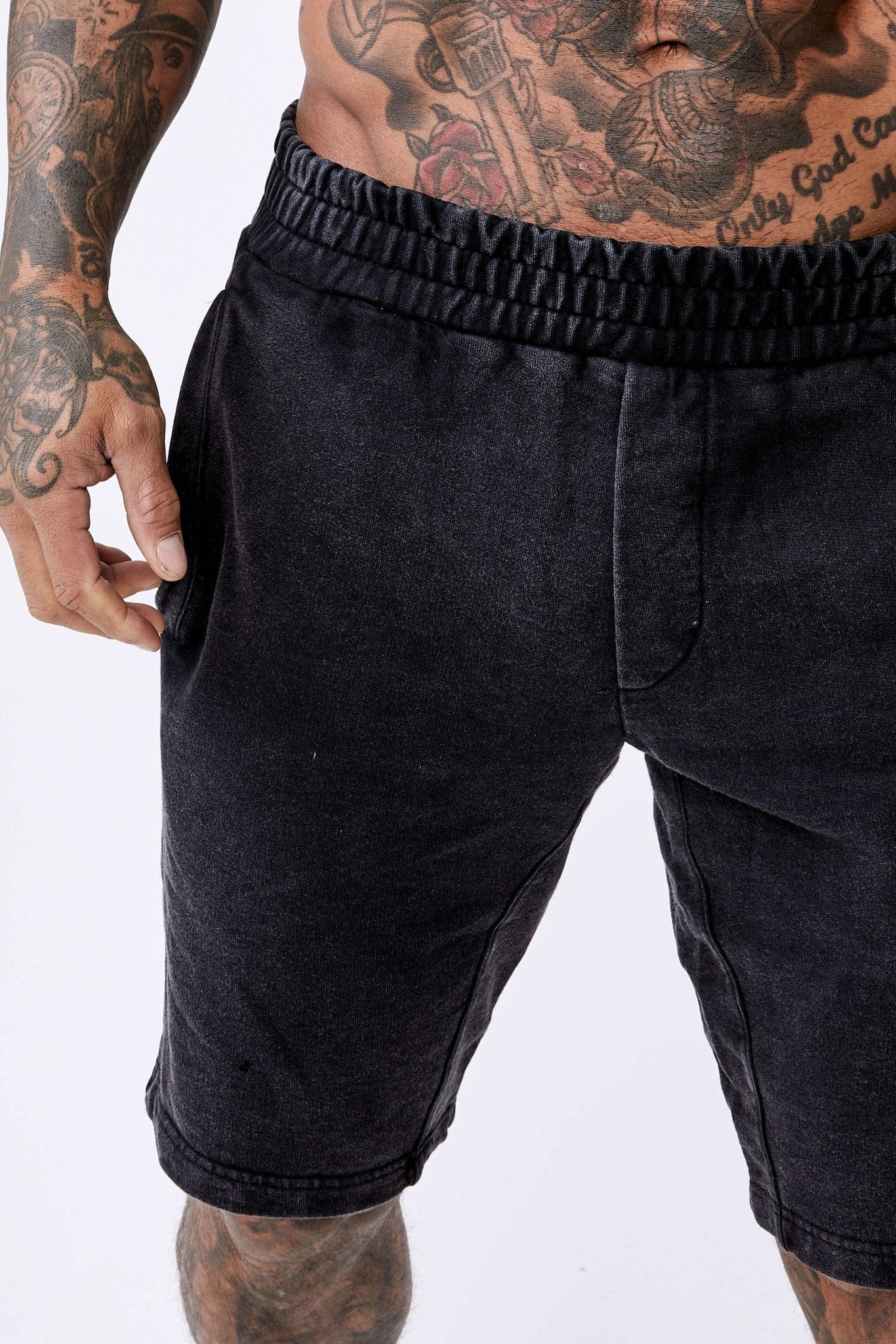 LEGEND BASICS SWEATSHORT - WASHED GREY