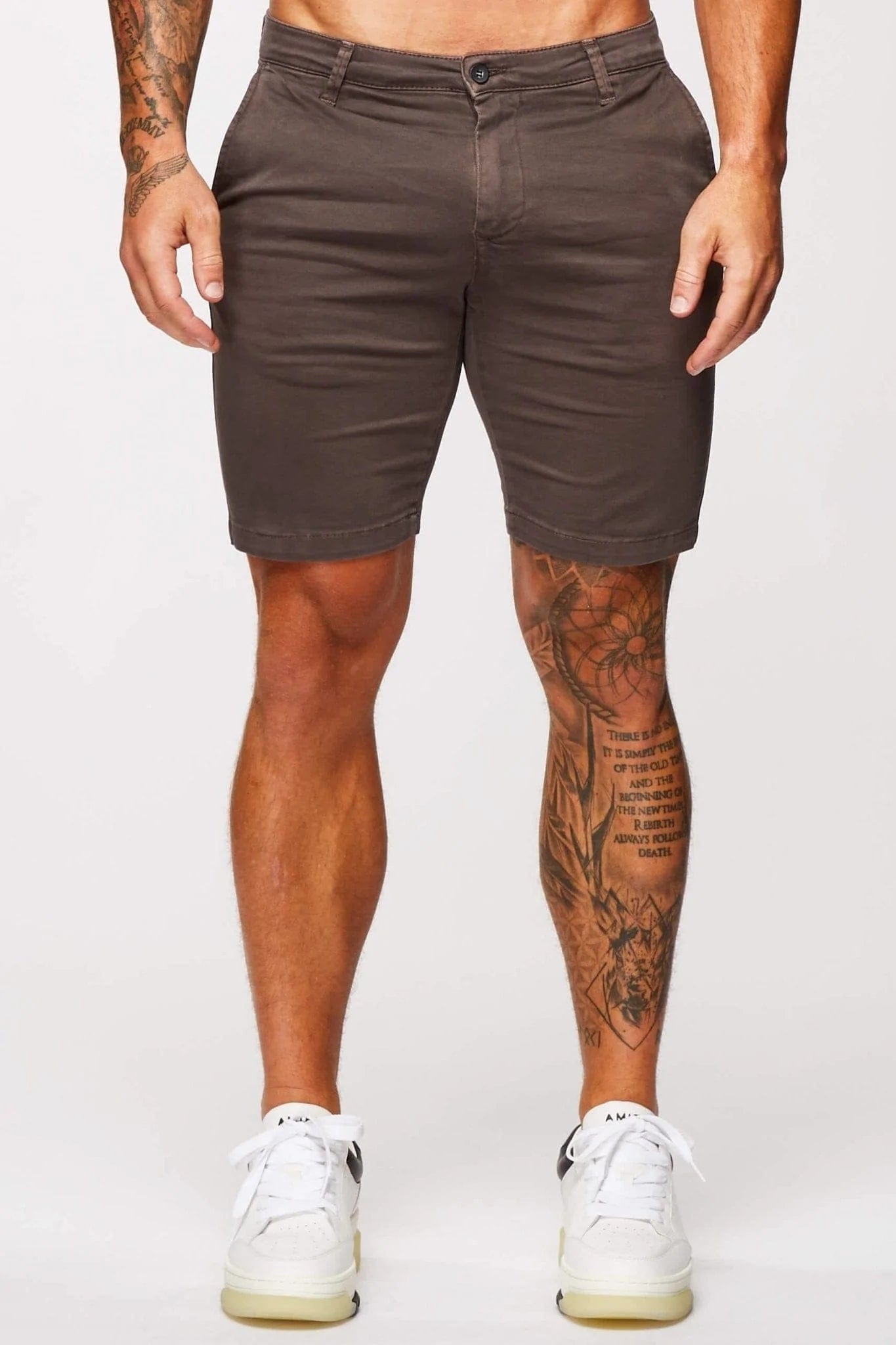 STRETCH CHINO SHORT - DARK GREY