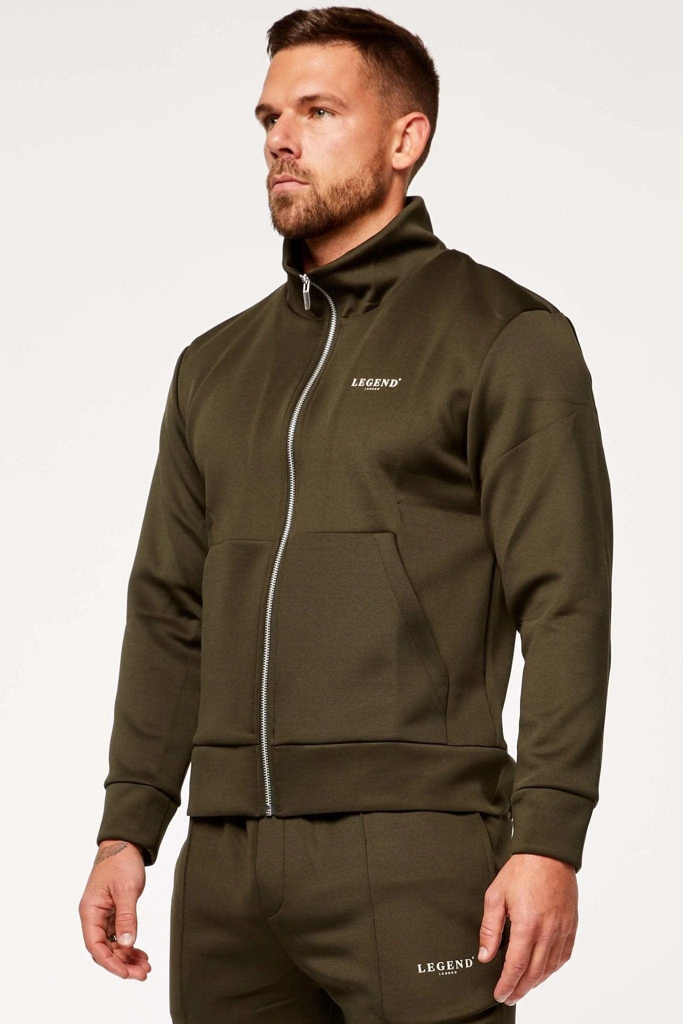 TRACKSUIT JACKET - DARK GREEN