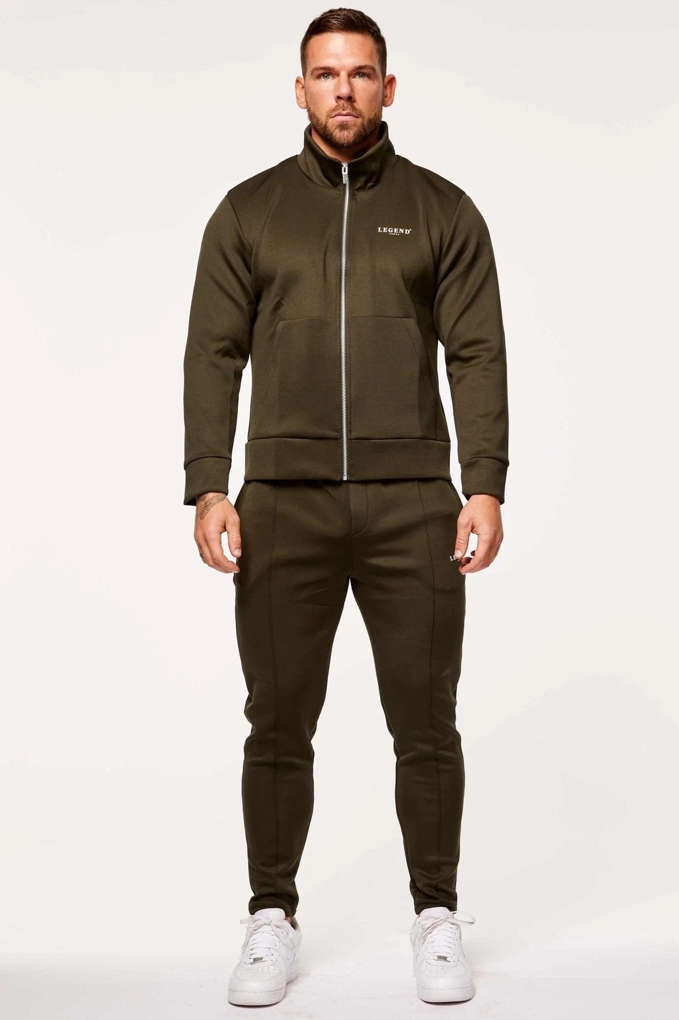 TRACKSUIT JACKET - DARK GREEN