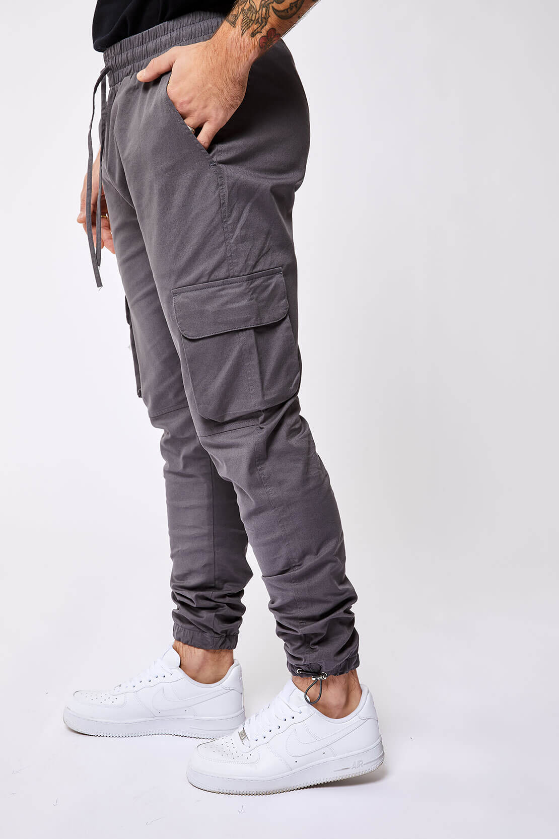 UTILITY CARGO PANTS - DARK GREY