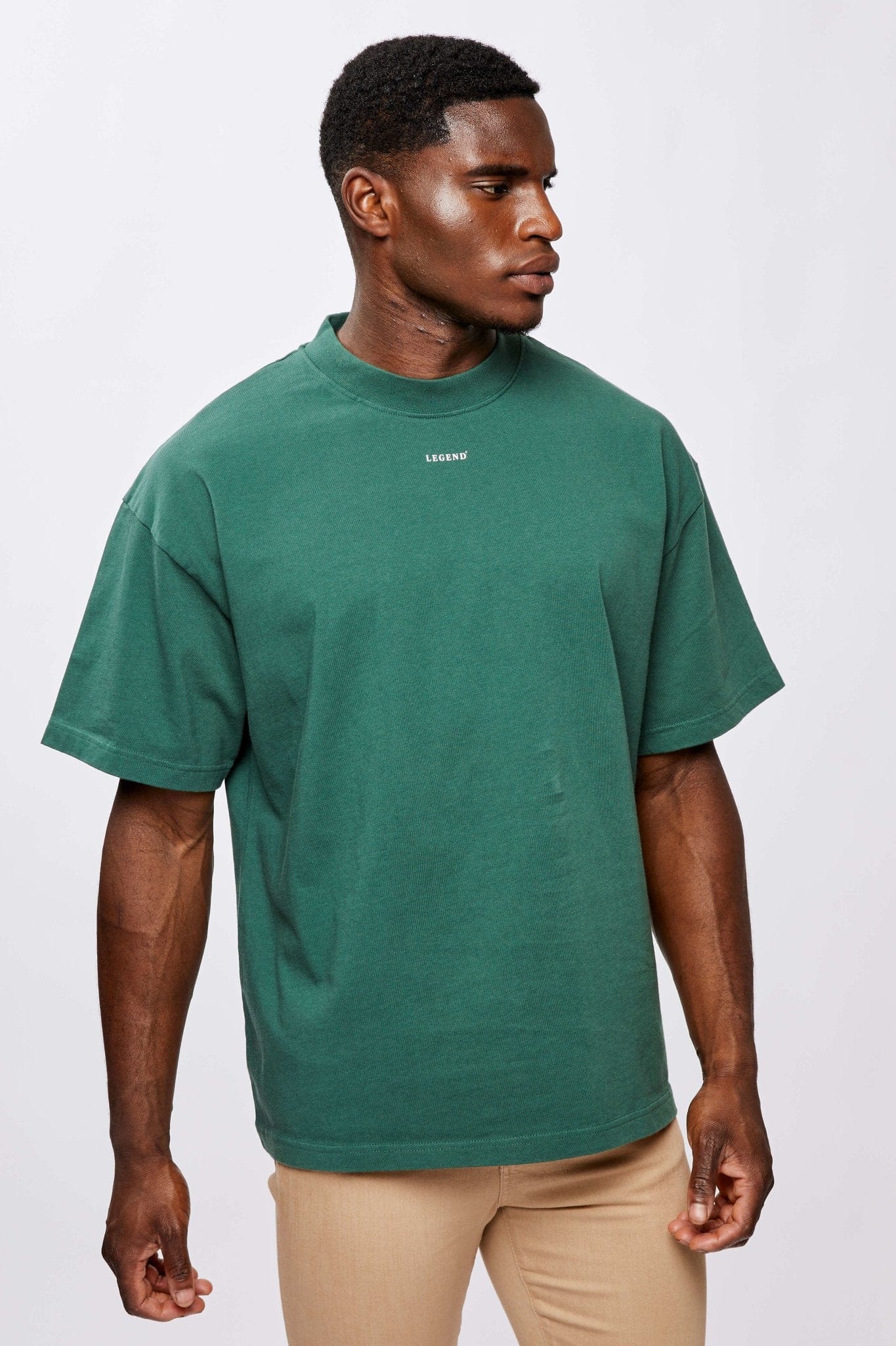 MICRO LOGO OVERSIZED T-SHIRT - TREKKING GREEN