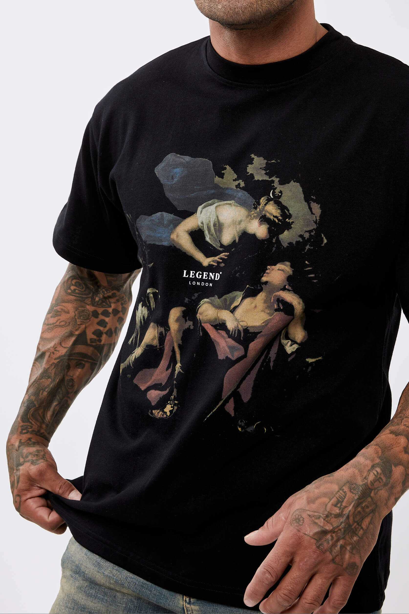 GUARDIAN GRAPHIC OVERSIZED T-SHIRT - BLACK