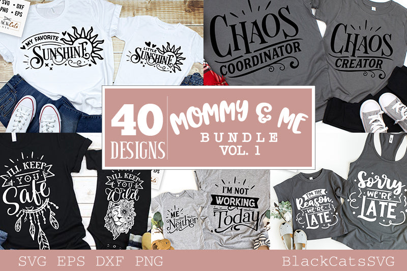 Download Mommy and me SVG bundle 40 designs - BlackCatsSVG
