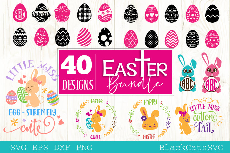 Download Easter Bundle SVG 40 designs - BlackCatsSVG
