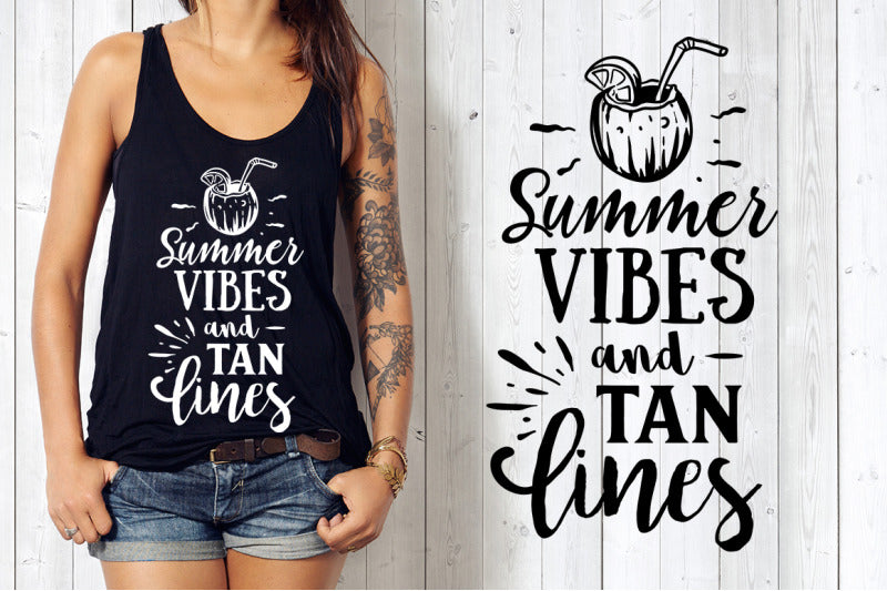 Download Summer Vibes And Tan Lines Svg File Cutting File Clipart In Svg Eps Blackcatssvg