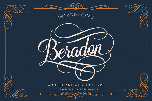 Download Beradon Script - Elegant Wedding font - BlackCatsSVG