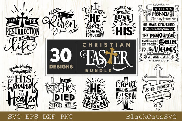 Christian Easter Bundle SVG 30 designs – BlackCatsSVG