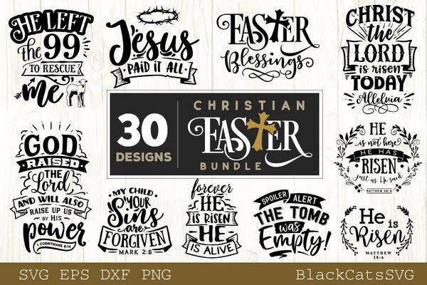 Download Christian Easter Bundle SVG 30 designs - BlackCatsSVG