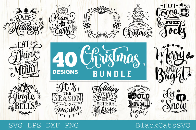 Download Christmas bundle 40 SVG file vol 2 Cutting File Clipart in ...