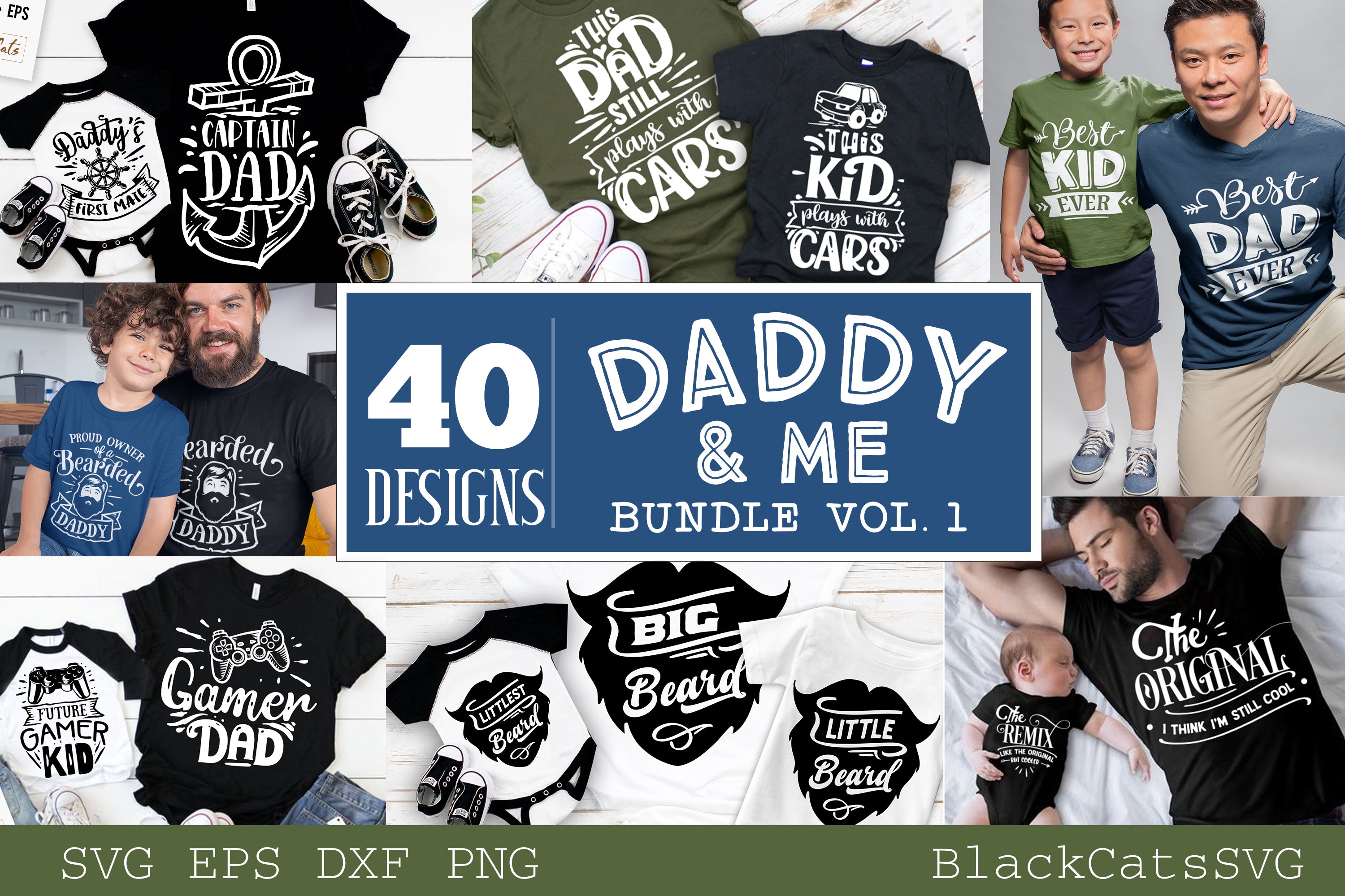Download Daddy and me SVG bundle 40 designs - BlackCatsSVG