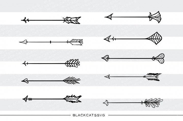 Doodle Arrows Svg File Cutting File Clipart In Svg Eps Dxf Png Fo